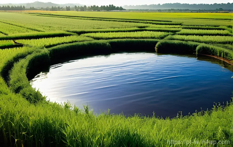 자연형 물 정화 시스템을 통한 농업용수 관리 - **The Living Biofilter: Soil Health and Hidden Life**
    An artistic, slightly elevated view reveal...