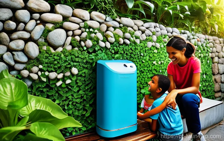 자연형 물 정화 시스템과 기존 정화 시스템 비교 - **Prompt 2: Advanced Water Purification Technology in a Modern Kitchen**
    A sophisticated, close-...